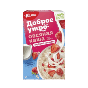PORRIDGE ISTANTANEO DI FIOCCHI D'AVENA CON FRAGOLE E CREMA DI LATTE